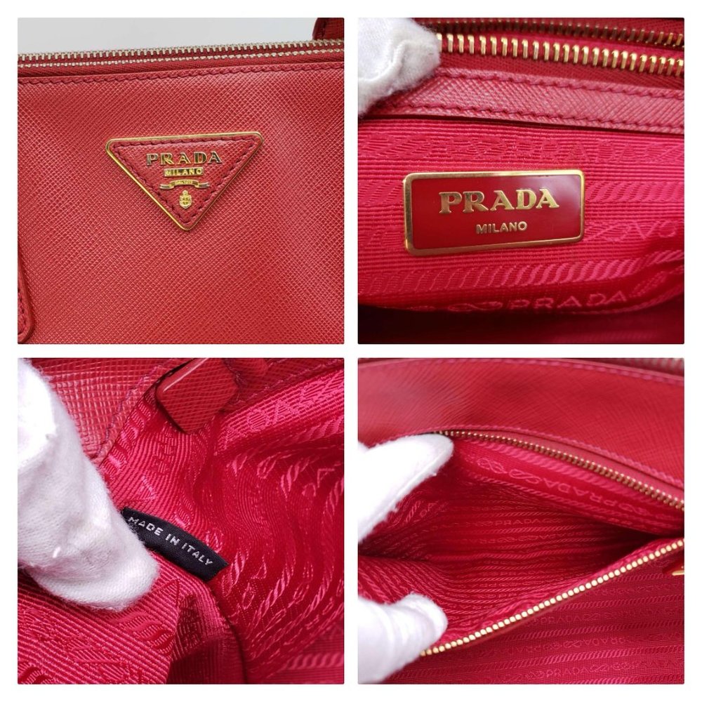 100% Authentic Prada Saffiano Small Red Shoulder Bag - Picture 15 of 16